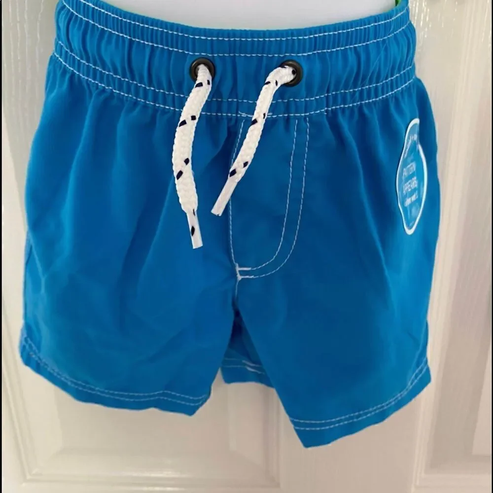 Carters Boys 18M T-Rex Dinosaur Rash Guard Shirt & Swim Trunks